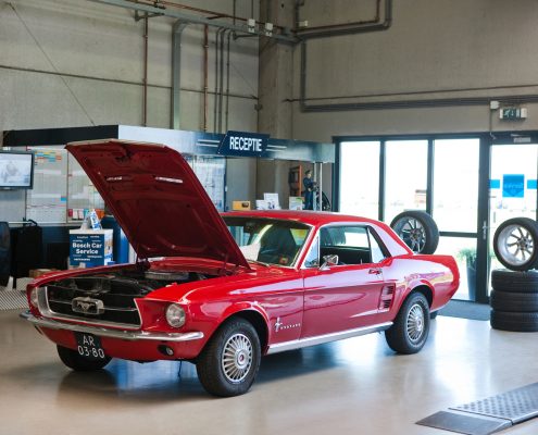 Ford Mustang bij Garage Goudswaard in 's Heerenberg